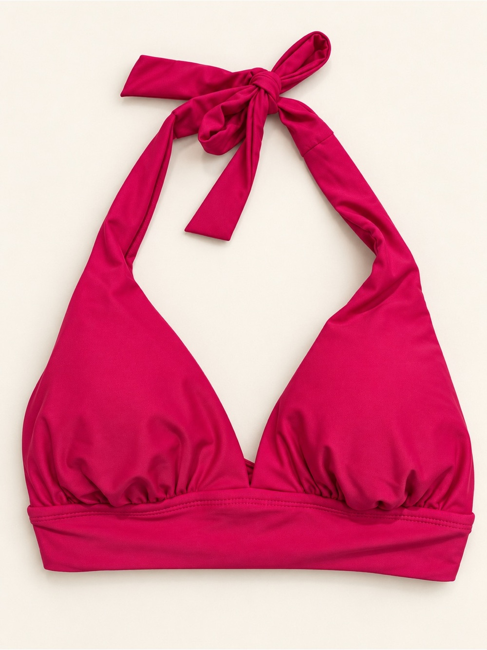 Time and Tru Hot Pink Halter Bikini Top - Women Swim